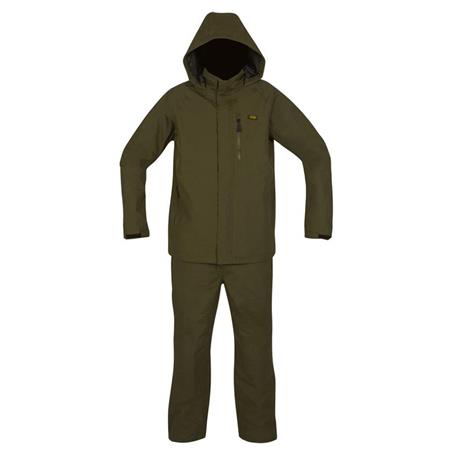 Men's Jacket And Overalls Set - Khaki Avid Carp Revolve Waterproof Suit - Kaki