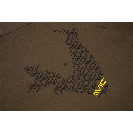 MEN'S JACKET AVID CARP COMPOUND ZIP HOODIE - BROWN