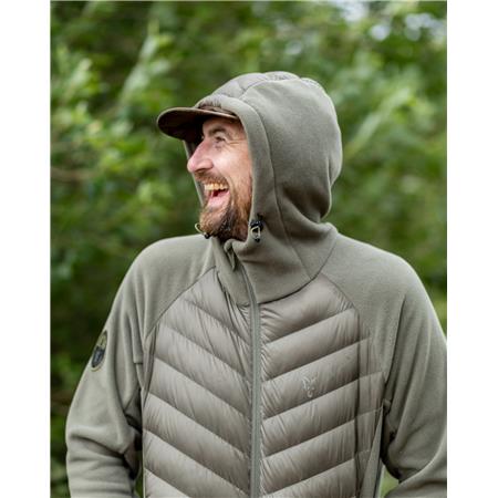 MEN'S JACKET - GREEN FOX EXPLORER FLEECE HOODED JACKET - VERT