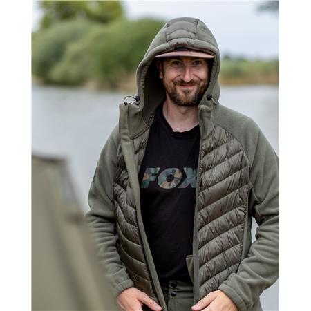 MEN'S JACKET - GREEN FOX EXPLORER FLEECE HOODED JACKET - VERT