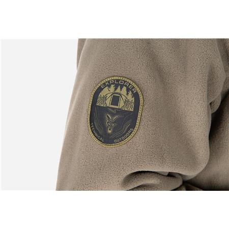 MEN'S JACKET - GREEN FOX EXPLORER FLEECE HOODED JACKET - VERT