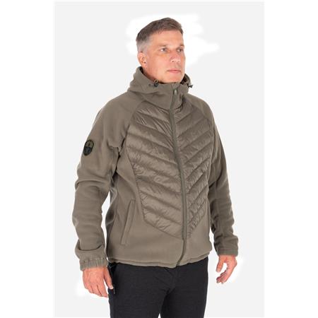 MEN'S JACKET - GREEN FOX EXPLORER FLEECE HOODED JACKET - VERT