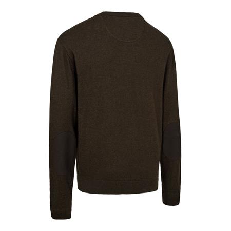 MEN'S JUMPER DEERHUNTER TRICOT COL ROND HARRINGTON - BROWN MELANGE