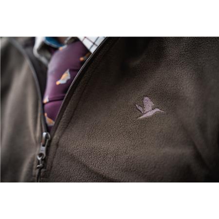 MEN'S JUMPER SEELAND BENJAMIN HALF ZIP - DARK BROWN