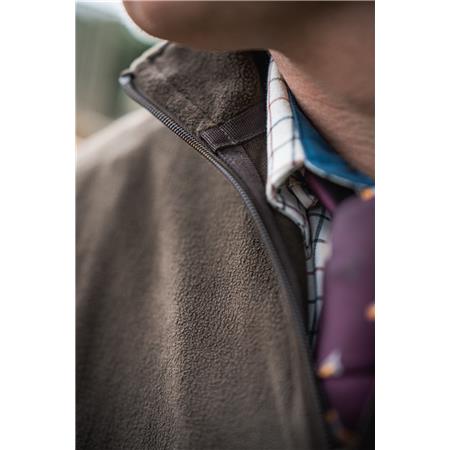 MEN'S JUMPER SEELAND BENJAMIN HALF ZIP - DARK BROWN