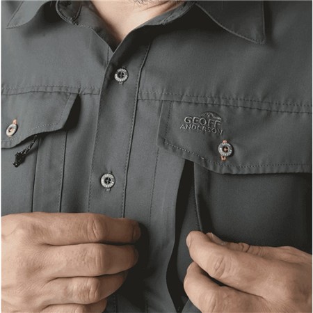 MEN'S LONG SLEEVE SHIRT GEOFF ANDERSON EZMAR MIDWEIGHT SOFT - GREY