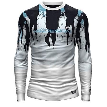Men's Long Sleeve T-Shirt Hot Spot Design Ocean Performance Whaoo - Blanc