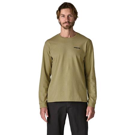 MEN'S LONG-SLEEVE T-SHIRT PATAGONIA MEN'S LONG-SLEEVED HOME WATER TROUT RESPONSIBILI-TEE - GUMTREE GREEN