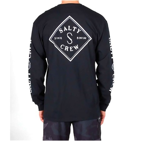 MEN'S LONG-SLEEVE T-SHIRT SALTY CREW TIPPET PREMIUM L/S TEE - BLACK