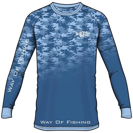Men's Long Sleeve T-Shirt W.O.F. Uv Thon - Bleu