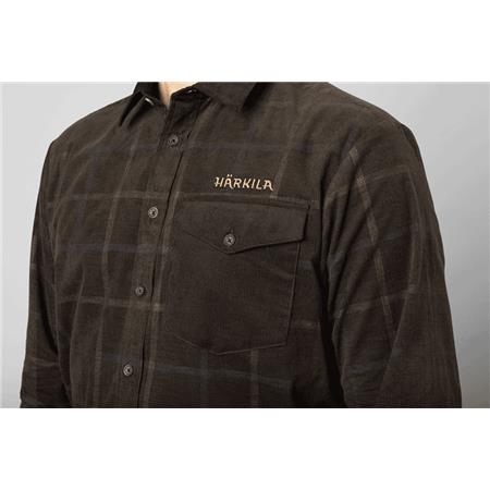 MEN'S LONG SLEEVED-SHIRT HARKILA VELOURS À CARREAUX KALDFJORD