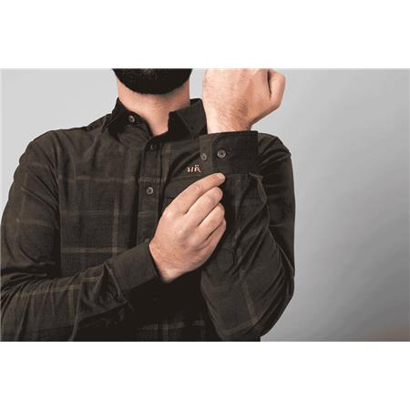 MEN'S LONG SLEEVED-SHIRT HARKILA VELOURS À CARREAUX KALDFJORD