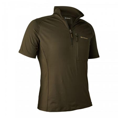 Men's Polo Deerhunter Excape Ins. T-Shirt W/Zip-Neck