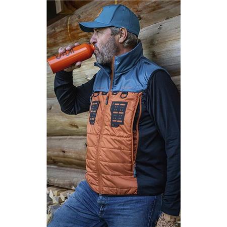 MEN'S PUFFER JACKET - ORANGE/BLUE DEVAUX TREK'FLY - ORANGE/BLEU