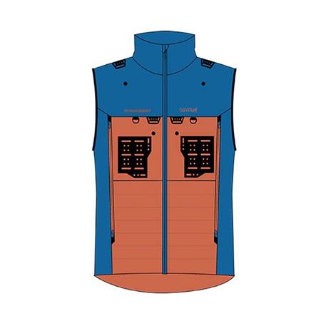 MEN'S PUFFER JACKET - ORANGE/BLUE DEVAUX TREK'FLY - ORANGE/BLEU