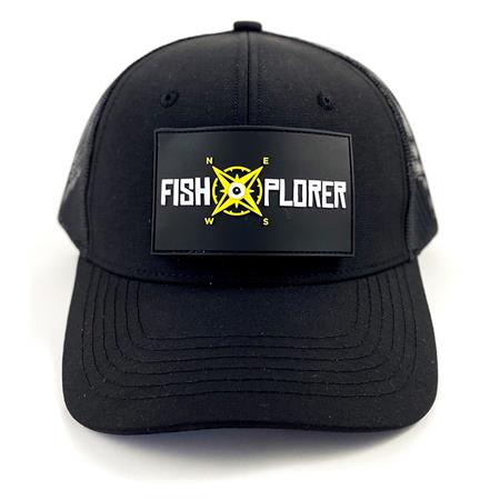 MEN'S SCRATCH CAP FISHXPLORER TRUCKER HYDROFUGE + UV RÉSISTANT - NOIR