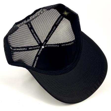 MEN'S SCRATCH CAP FISHXPLORER TRUCKER HYDROFUGE + UV RÉSISTANT - NOIR