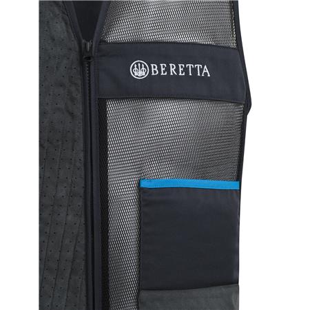 MEN'S SHOOTING VEST - BLACK/BLUE EXCELL BERETTA UNIFORM PRO 20.20 - BLACK/BLUE EXCELL