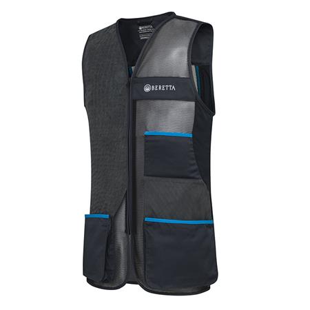 Men's Shooting Vest - Black/Blue Excell Beretta Uniform Pro 20.20 - Black/Blue Excell