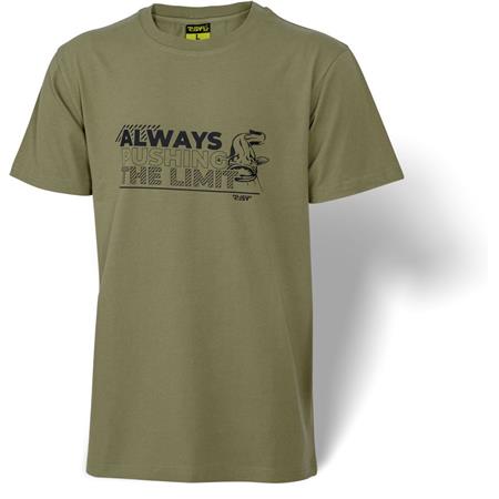 Men's Short Sleeve T-Shirt Black Cat Shirt - Kaki