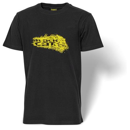 Men's Short Sleeve T-Shirt Black Cat Shirt - Noir