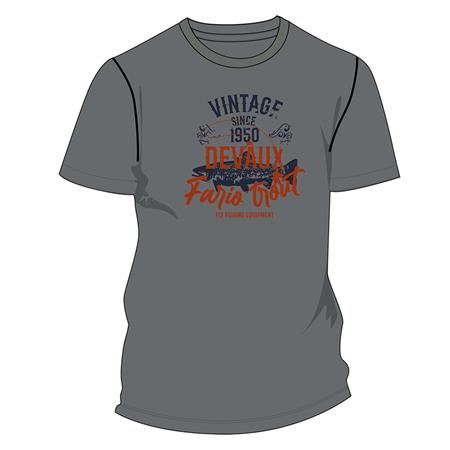 Men's Short Sleeve T-Shirt Devaux Academy - Gris Bleu