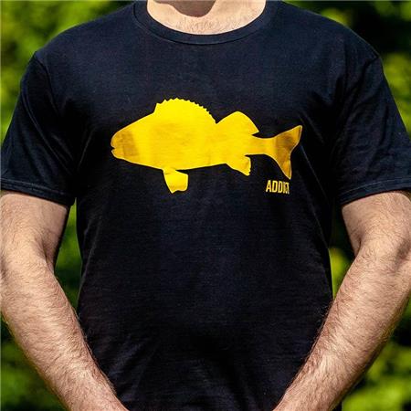 MEN'S SHORT SLEEVE T-SHIRT FISHXPLORER ADDICT PERCHE - NOIR