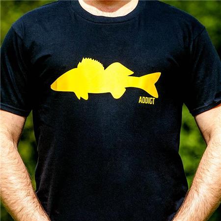 MEN'S SHORT SLEEVE T-SHIRT FISHXPLORER ADDICT SANDRE - NOIR