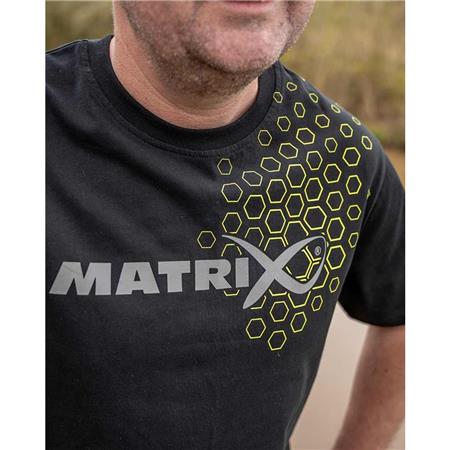 MEN'S SHORT SLEEVE T-SHIRT FOX MATRIX BLACK HEX PRINT T-SHIRT - NOIR