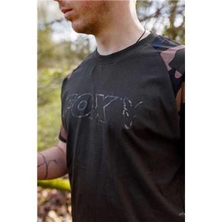 MEN'S SHORT SLEEVE T-SHIRT FOX OUTLINE T-SHIRT - KAKI/CAMO