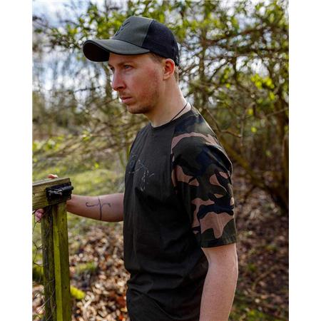 MEN'S SHORT SLEEVE T-SHIRT FOX OUTLINE T-SHIRT - KAKI/CAMO