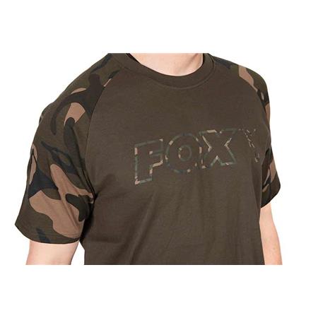 MEN'S SHORT SLEEVE T-SHIRT FOX OUTLINE T-SHIRT - KAKI/CAMO