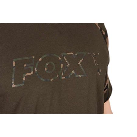 MEN'S SHORT SLEEVE T-SHIRT FOX OUTLINE T-SHIRT - KAKI/CAMO