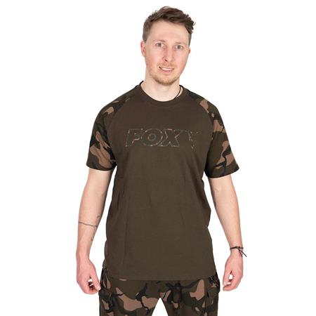 Men's Short Sleeve T-Shirt Fox Outline T-Shirt - Kaki/Camo