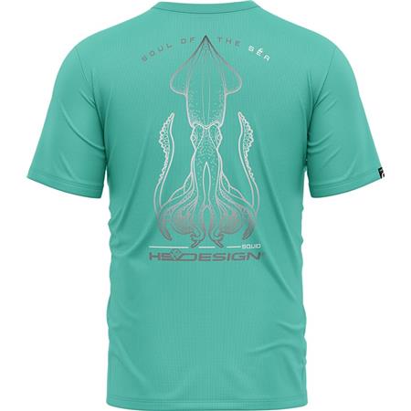 MEN'S SHORT-SLEEVE T-SHIRT HOT SPOT DESIGN SQUID - BLUE
