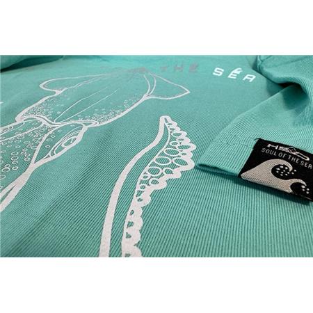 MEN'S SHORT-SLEEVE T-SHIRT HOT SPOT DESIGN SQUID - BLUE