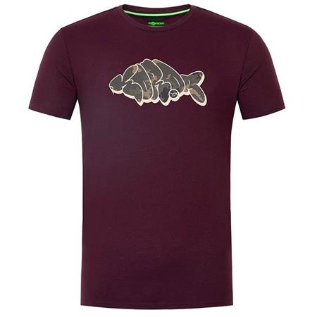 Men's Short Sleeve T-Shirt Korda Outline - Burgundy