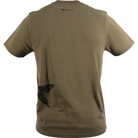 MEN'S SHORT SLEEVE T-SHIRT KORUM CLASSIC BARBEL TEE - KAKI
