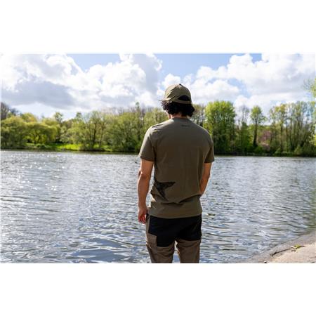 MEN'S SHORT SLEEVE T-SHIRT KORUM CLASSIC BARBEL TEE - KAKI