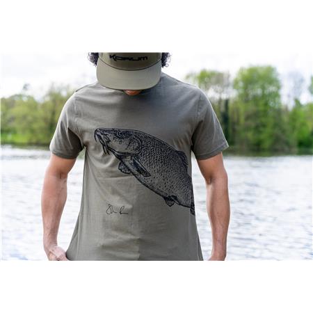 MEN'S SHORT SLEEVE T-SHIRT KORUM CLASSIC BARBEL TEE - KAKI