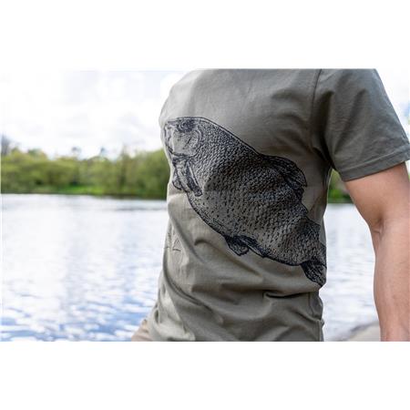 MEN'S SHORT SLEEVE T-SHIRT KORUM CLASSIC BARBEL TEE - KAKI