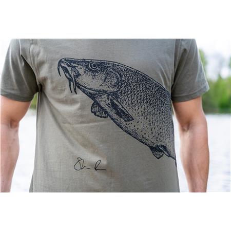 MEN'S SHORT SLEEVE T-SHIRT KORUM CLASSIC BARBEL TEE - KAKI