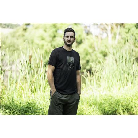 MEN'S SHORT-SLEEVE T-SHIRT NASH MAKE IT HAPPEN FISH LOGO - BLACK