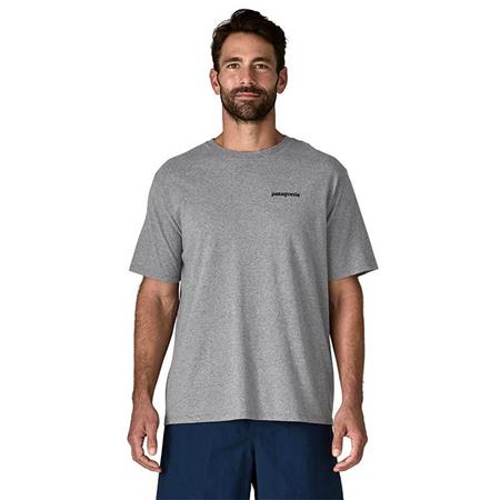 MEN'S SHORT-SLEEVE T-SHIRT PATAGONIA MEN'S P-6 LOGO RESPONSIBILI-TEE - GRAVEL HEATHER
