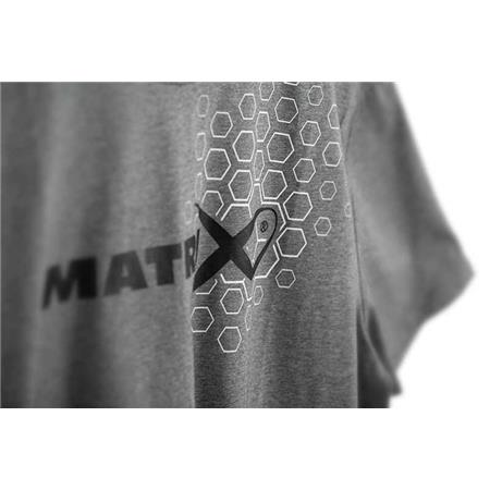 MEN'S SHORT SLEEVE TEE SHIRT FOX MATRIX GREY HEX PRINT T-SHIRT - GREY