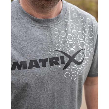 MEN'S SHORT SLEEVE TEE SHIRT FOX MATRIX GREY HEX PRINT T-SHIRT - GREY