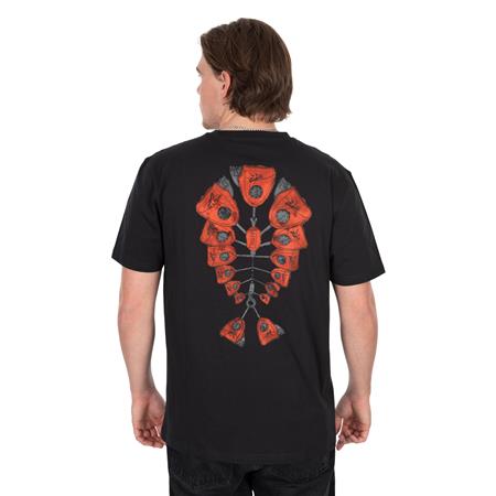 MEN'S SHORT-SLEEVE TEE SHIRT FOX ORANGE INDICATOR T - BLACK