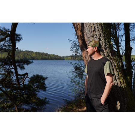 MEN'S SHORT-SLEEVE TEE SHIRT GRADE T-SHIRT - BLACK/KHAKI