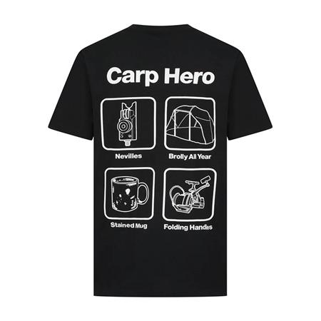 Men's Short Sleeve Tee Shirt Navitas Carp Hero - Noir
