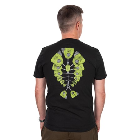 MEN'S SHORT-SLEEVED T-SHIRT FOX GREEN INDICATOR T - BLACK